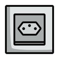 Swiss Electrical Socket Icon Royalty Free Stock Photo