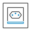 Swiss Electrical Socket Icon Royalty Free Stock Photo