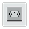 Swiss Electrical Socket Icon Royalty Free Stock Photo