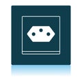 Swiss Electrical Socket Icon Royalty Free Stock Photo