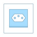 Swiss Electrical Socket Icon Royalty Free Stock Photo