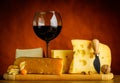 Swiss Emmental Cheese and Red Wine