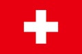 Swiss flag, flat layout, illustration