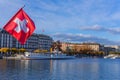 Swiss flag in Geneva