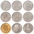 Swiss Franc coin set Royalty Free Stock Photo