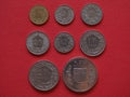 Swiss Franc coins, Switzerland Royalty Free Stock Photo