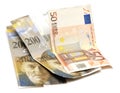 The Swiss francs and euro Royalty Free Stock Photo