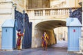 Swiss Guards St Peter square entrance Vatican city