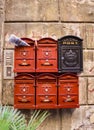 Swiss Guards mailboxes Royalty Free Stock Photo