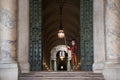 Swiss Guardsman at entrance of Vatican Royalty Free Stock Photo