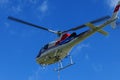 A Swiss Helicopter at Furtschella in the upper Engadin Royalty Free Stock Photo