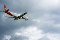 Swiss Helvetic Airways landing at Zurich Airport