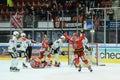 Swiss Hockey League NLB - Winterthur-Olten: what a goal! Royalty Free Stock Photo