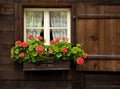 Swiss House with Flowerbox in Window