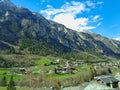 swiss houses in the alps