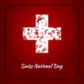 Swiss international day background.