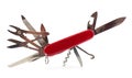 Swiss knife isolated on white background Royalty Free Stock Photo