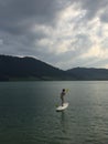 Swiss lake in summer time