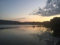 Swiss lake in summer time