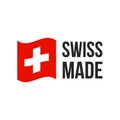 Swiss made vector Switzerland flag seal icon