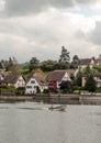 Swiss man in a boat Royalty Free Stock Photo