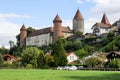 Swiss medieval castle Chenaux Royalty Free Stock Photo