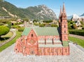 Swiss miniature park in Melide, Basle Cathedral.