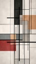 Swiss Modern Grid-Based Geometric Flat Abstract Wall Art for Graphic Interiors Royalty Free Stock Photo