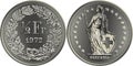 Swiss money 50 centimes silver coin