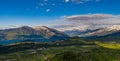 Swiss Mounain Panorama with Lake Thun