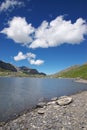 Swiss mountain lake landscape