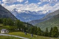 Swiss mountain landscape at the Simplon pass, Switzerland Royalty Free Stock Photo