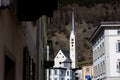 swiss mountain town zernez Royalty Free Stock Photo