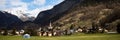 swiss mountain town zernez panorama Royalty Free Stock Photo