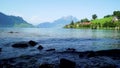Swiss mountains, lakes and meadows Royalty Free Stock Photo