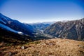 Snowly mountains in Swiss near Geneva, blue sky, Eurone nature, stones and fresh air Royalty Free Stock Photo