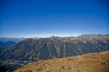 Snowly mountains in Swiss near Geneva, blue sky, Eurone nature, stones and fresh air Royalty Free Stock Photo