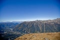 Snowly mountains in Swiss near Geneva, blue sky, Eurone nature, stones and fresh air Royalty Free Stock Photo