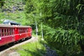 Swiss mountains seen from the Bernina Express train