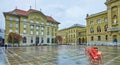 Swiss National Bank on Bundesplatz square next to Federal Palace building in Bern, Switzerland