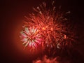 Swiss National Day colorful fireworks in the Swiss mountains near Lenzerheide - 2