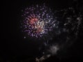 Swiss National Day colorful fireworks in the Swiss mountains near Lenzerheide - 1