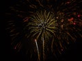 Swiss National Day colorful fireworks in the Swiss mountains near Lenzerheide - 12