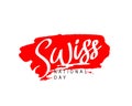 Swiss National Day. Vector Royalty Free Stock Photo