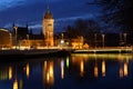 Swiss National Museum at night, Zurich