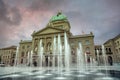 Swiss Parliament Building Bundesplatz at evening time. Bern. Switzerland Royalty Free Stock Photo