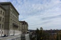 Swiss Parliament Building called Bundeshaus in Berne back view