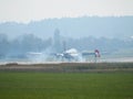 Swiss Plane landing at ZÃÂ¼rich Airport Switzerland
