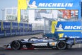 Swiss professional racing driver Sebastien Buemi of  Nissan e.dams Team driving his Formula E car 23 during 2019 NYC E-prix Royalty Free Stock Photo