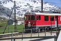 Swiss red train Royalty Free Stock Photo